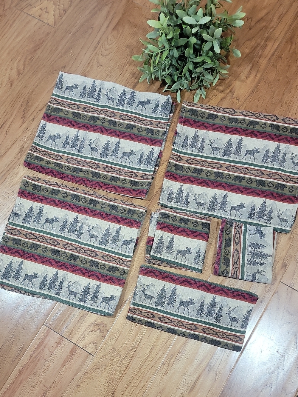 Woodland Creek Kitchen Towels & Washcloths Set of 3